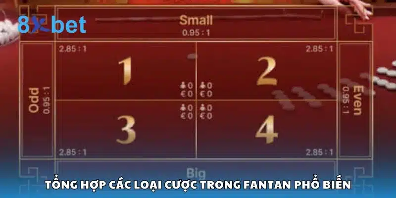 Tổng hợp các loại cược trong Fantan phổ biến